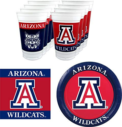 Westrick Arizona Wildcats Party Supplies   48 Pieces  Serves 16