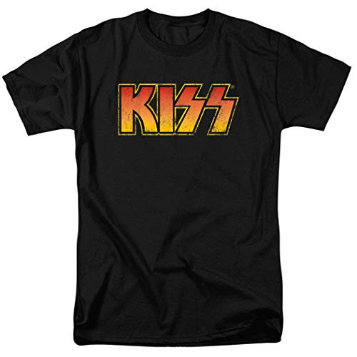 KISS Classic Logo T Shirt   Stickers  Medium  Black