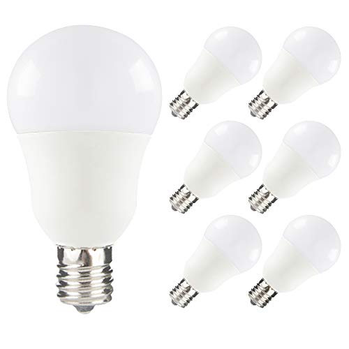 Yueximei E17 Globe Light Bulb  8 Watt 75W Equivalent  3000K Soft White  750LM Slender G14 LED Bulbs for Ceiling Fan  Chandelier Lighting  Not Dimmable  Pack of 6
