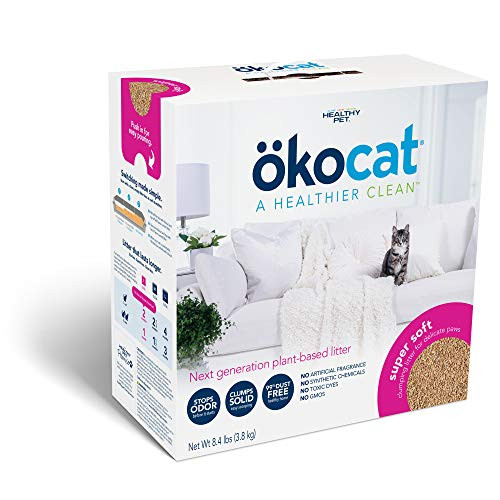 ÖKOCAT Super Soft Natural Wood Clumping Litter for Delicate Paws  Small