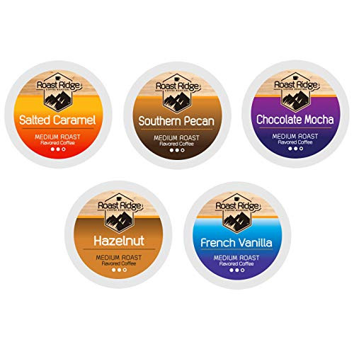 Roast Ridge Single Serve Coffee Pods Compatible with Keurig K Cup Brewers Flavored Variety Pack 100 Ct Roast Ridge Single Serve Coffee Pods Compatible with Keurig K Cup Brewers Flavored Variety Pack 100 Ct