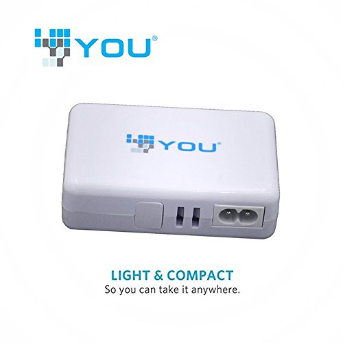 Youyou 5-Port Smart USB Wall Charger for iPhone 7 / 6s / Plus, iPad Pro/Air 2 / mini, Galaxy S7 / S6 / Edge/Plus, Note 5/4, LG, Nexus, HTC and More!