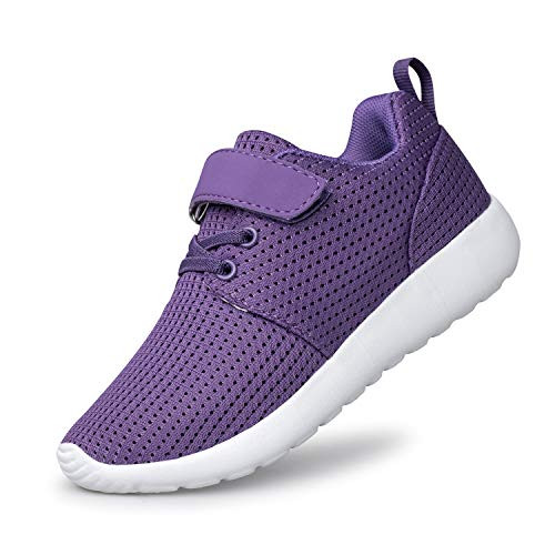 PDBQ Toddler Little Big Kids Shoes Boys Girls Sneakers Tennis Running Lightweight Breathable Shoes Purple