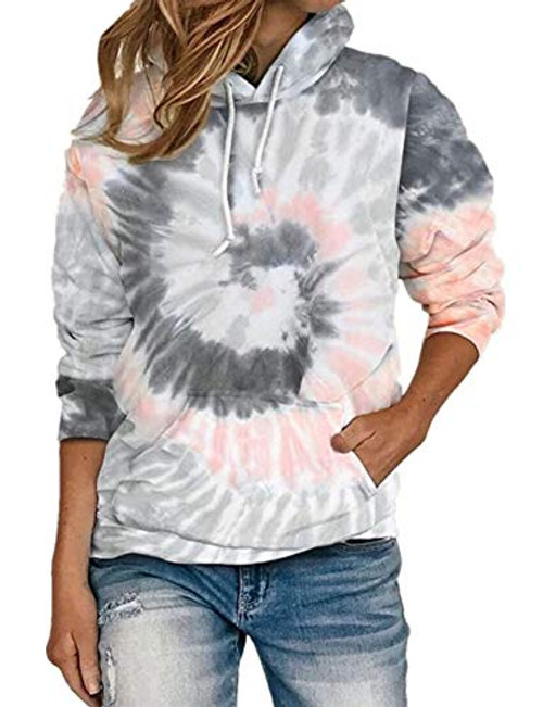 Nekosi Women s Hoodies Tie Dye Printed Sweatshirt Casual Long Sleeve Loose Shirt Hooded Pullover Tops Gray S Nekosi Women s Hoodies Tie Dye Printed Sweatshirt Casual Long Sleeve Loose Shirt Hooded Pullover Tops Gray S