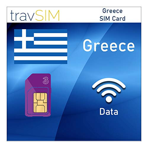 travSIM  UK Three  Greece Prepaid SIM Card  10 GB Mobile Data Including Unlimited Minutes and Messages All Valid for 30 Days  3G 4G LTE Mobile Network