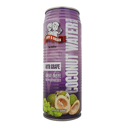 Amy   Brian Coconut Water with Grape  17 5 Fl  Oz  Pack of 12