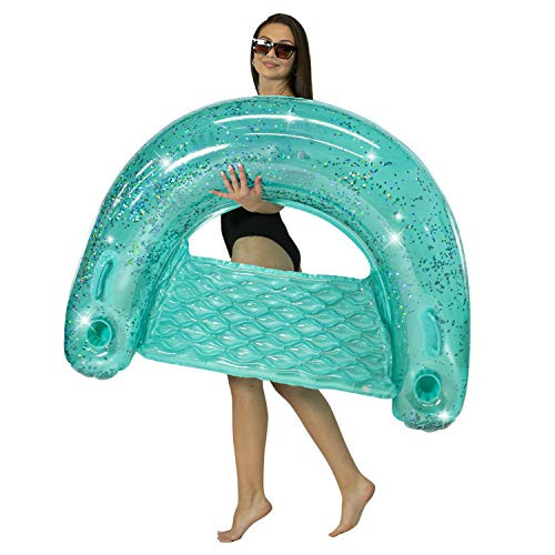 Poolcandy Sun Chair Raft  Turquoise Glitter