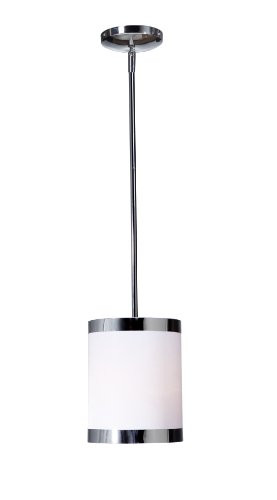 Steven And Chris By Artcraft Lighting Madison Transitional Mini Pendant Light  White With Chrome Banding