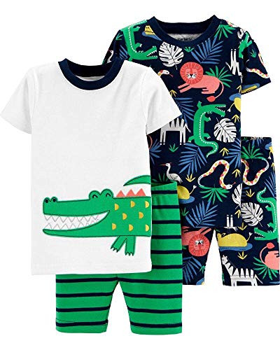 Carter s Boys  4 Piece Snug Fit Cotton Pajama PJs  2T  Alligator