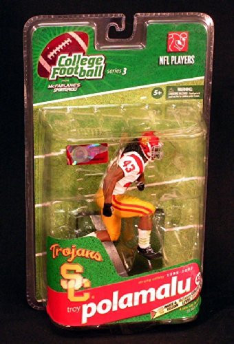 McFarlane Sportspicks: NCAA Football Series 3 Troy Polamalu - USC - Bronze Level Variant White Jersey Action Figure