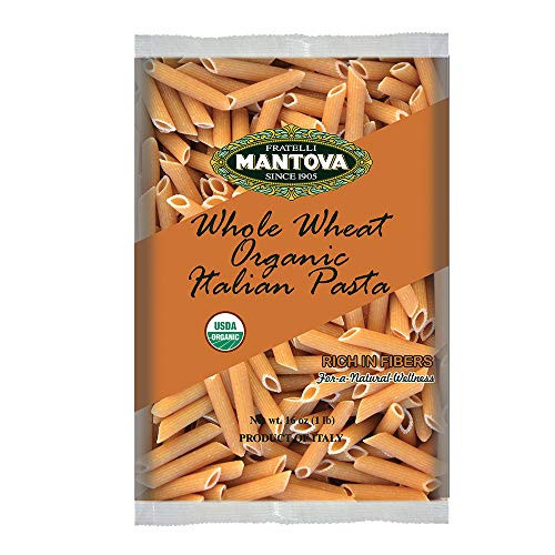 Mantova Whole Wheat Organic Italian Pasta Penne Rigate 1 Pound Pack of 12 Mantova Whole Wheat Organic Italian Pasta Penne Rigate 1 Pound Pack of 12