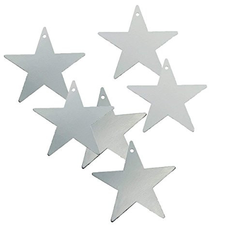 Fun Express Silver Star Cardboard 12 Inch Cutout - 24 Pieces