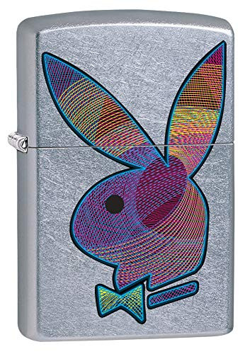 Zippo Playboy Colored Bunny Street Chrome Pocket Lighter  207 CI003814   One Size