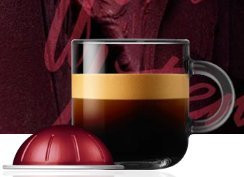 Nespresso VertuoLine Decaffeinato Intenso Espresso, Plus 1 piece of DARK CHOCOLATE RASPBERRY SQUARES, For your first cup of coffe