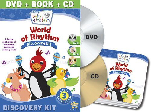 Baby Einstein  World Of Rhythm Discovery Kit   DVD  CD  Board Book