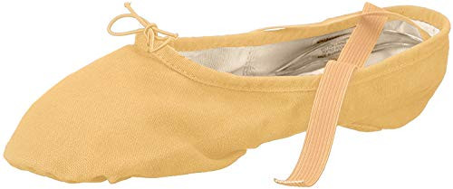 Bloch Women s Pump Split Sole Canvas Ballet Shoe Slipper  Flesh  7 5 D US