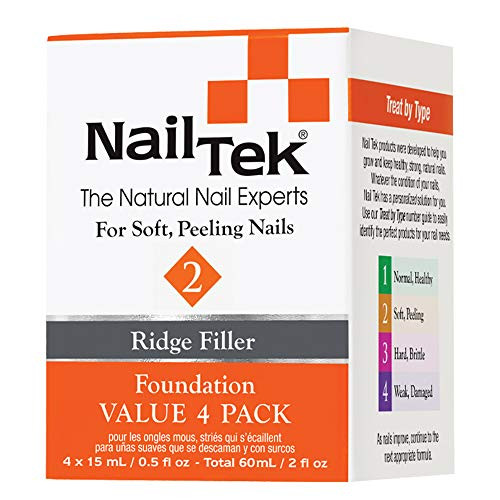 Nail Tek Foundation 2 Pro Pack Ridge Filling Strengthening Base Coat for Soft and Peeling Nails 0 5 oz 4 Pack Nail Tek Foundation 2 Pro Pack Ridge Filling Strengthening Base Coat for Soft and Peeling Nails 0 5 oz 4 Pack