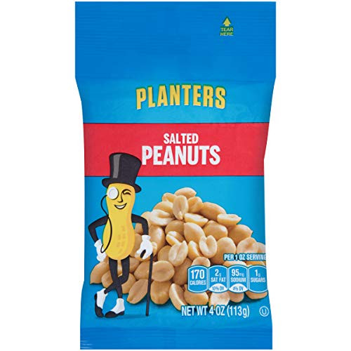 Planters Salted Peanuts  4 oz Packets  Pack of 12