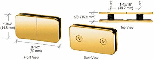 CRL Brass Traditional 180 Degree Split Face and  Y  Inline Glass Clamp