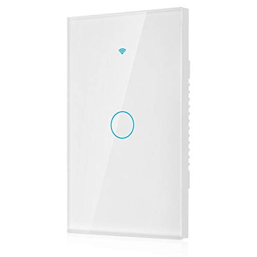 WiFi Switch  Voice Control Remote On Off Single Circle Smart Home Devices  for Alexa for Google Black