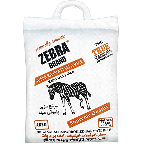 Zebra Basmati Rice  Sela    10 lbs