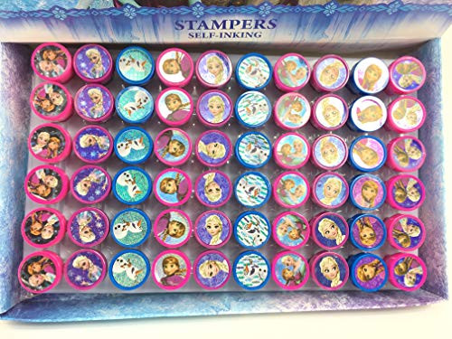 60ct  Disney Frozen Stamps Stampers Self inking Party Favors  Full Box
