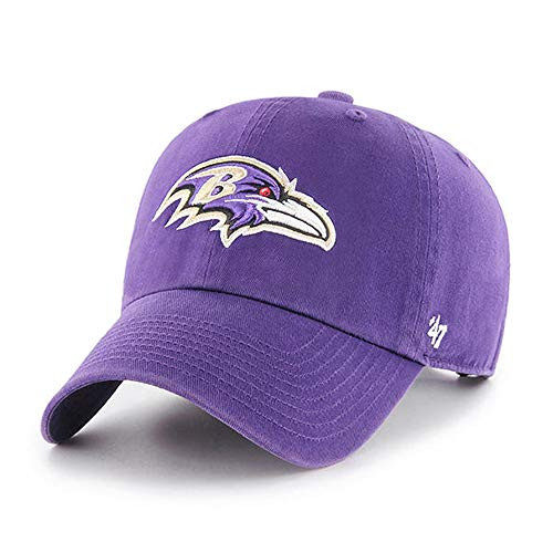 NFL Baltimore Ravens  47 Brand Clean Up Adjustable Hat  Purple  One Size
