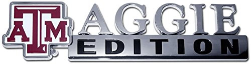Texas A M Aggie Edition ABS Chrome Auto Emblem