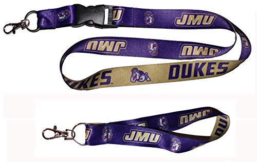 WinCraft Bundle 2 Items  James Madison JMU University Dukes 1 Lanyard and 1 Key Strap Key Chain