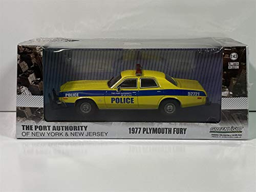 Greenlight 86568 1977 Plymouth Fury   Port Authority of New York   New Jersey Police 1 43 Scale Diecast