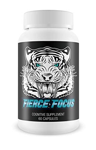 Fierce Focus  Natural Brain Function Support   Memory  Focus   Clarity Formula  Optimal Performance Natural Nootropic and Cognitive Support Supplement   DMAE  30 Capsules