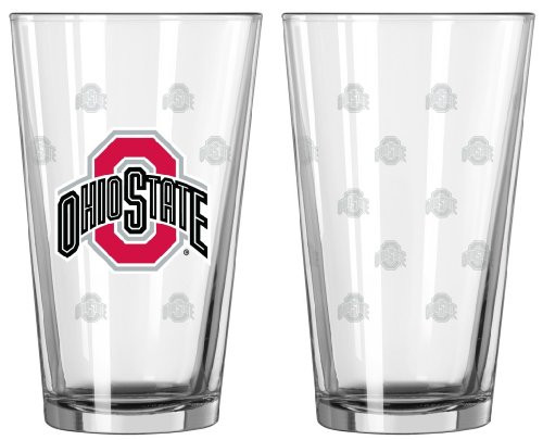 Boelter Brands Ohio State Buckeyes Satin Etch Pint Glass Set