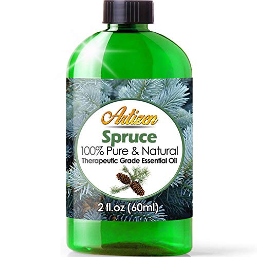 2oz   Artizen Spruce Essential Oil  100 Pure   Natural   UNDILUTED  Therapeutic Grade   Huge 2 Ounce Bottle   Perfect for Aromatherapy