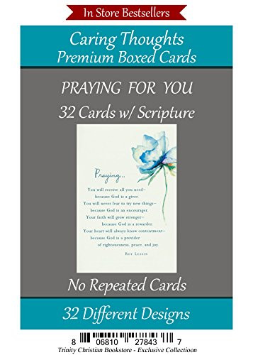 Praying for You Cards  No Repeated Cards  32 Design Christian   Religious Greeting Card Assortment ~ Scripture in every card