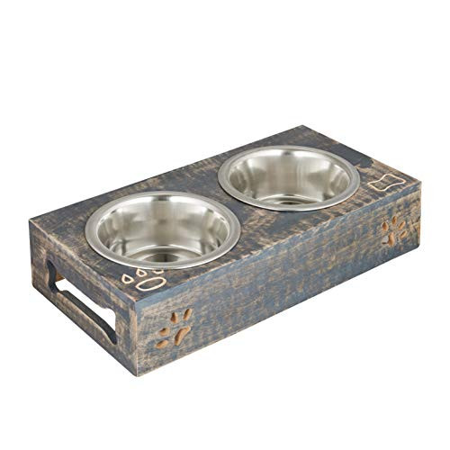 Pet Feeder Raised Pet Bowl Wooden Elevated Dog and Cat Pet Feeder Elevated Dog Cat Food and Water Bowls Stand Feeder with 2 Stainless Steel Bowls Pet Elevated Feeder Pet Food Feeder Pet Feeder Raised Pet Bowl Wooden Elevated Dog and Cat Pet Feeder Elevated Dog Cat Food and Water Bowls Stand Feeder with 2 Stainless Steel Bowls Pet Elevated Feeder Pet Food Feeder