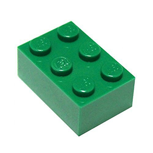 LEGO Parts and Pieces: 2x3 Green (Dark Green) Brick x100