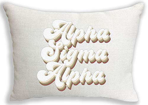 Alpha Sigma Alpha Sorority Retro Throw Pillow