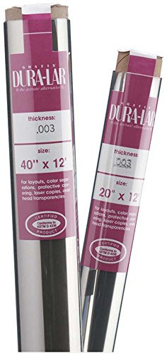 Grafix Grp-R03CV4012 Lay Clear Plastic Film Roll, 40" x 12' x .003"