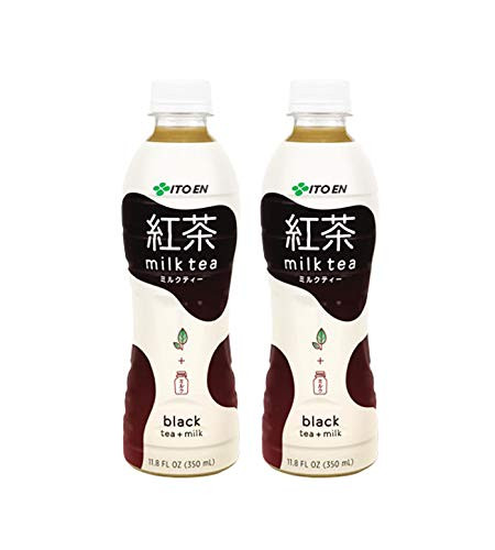 ItoEn Japanese Traditional Matcha Green Tea  Black Milk Tea 11 8 oz  Milk Tea  12 Pack