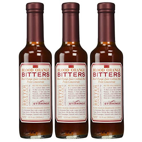Stirrings All Natural Blood Orange Cocktail Bitters   12 ounce bottles   Pack of 3