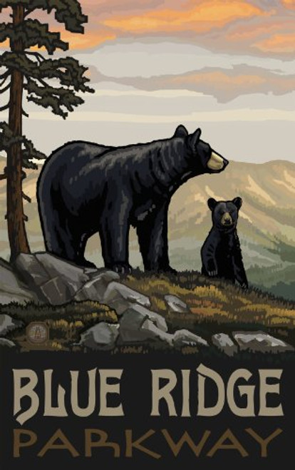 Northwest Art Mall Blue Ridge Parkway Black Bear Family North Carolina Wall Art by Paul A Lanquist, 11 by 17-Inch Northwest Art Mall Blue Ridge Parkway Black Bear Family North Carolina Wall Art by Paul A Lanquist, 11 by 17-Inch