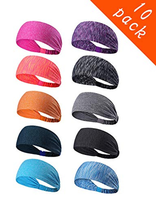 Epomay 10 Pack Women s Yoga Sport Athletic Workout Headband Sweatband for Running Sports Working Fitness Elastic Stretchy Moisture Wicking Non Slip Sweatbands Headbands Headscarf for Men Women Epomay 10 Pack Women s Yoga Sport Athletic Workout Headband Sweatband for Running Sports Working Fitness Elastic Stretchy Moisture Wicking Non Slip Sweatbands Headbands Headscarf for Men Women