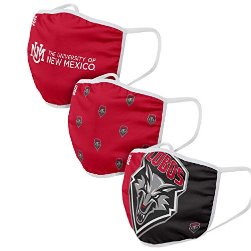 New Mexico Lobos NCAA Face Cover   Adult   3 Pack