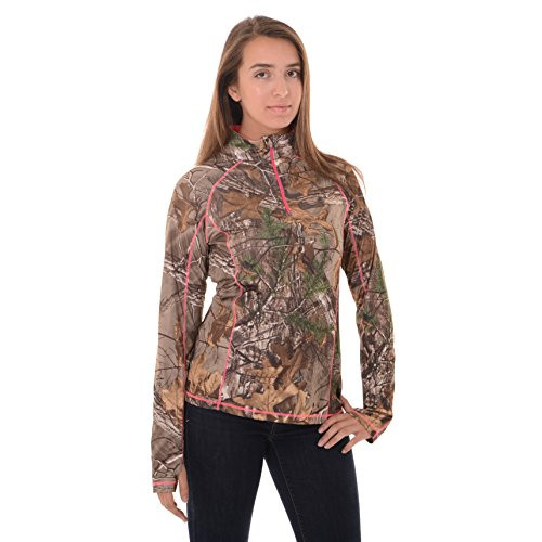 Realtree Women s 1 4 Zip Performance Shirt  XX Large  Realtree Xtra