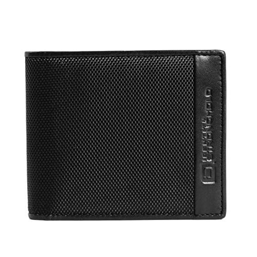 Slim Bifold Wallet for Men   RFID Blocking Wallet   7 Slots Nylon and Leather