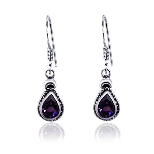 1 70 Ctw Purple Amethyst 925 Sterling Silver Dangle Earring For Women By Orchid Jewelry 1 70 Ctw Purple Amethyst 925 Sterling Silver Dangle Earring For Women By Orchid Jewelry