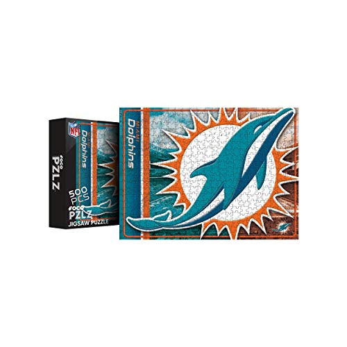 FOCO Miami Dolphins NFL Big Logo 500 Piece Jigsaw PZLZ FOCO Miami Dolphins NFL Big Logo 500 Piece Jigsaw PZLZ