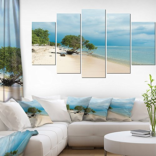 Designart PT11447-373 Beautiful Coastline in Indonesia-Modern Seascape Canvas Artwork-60x32 5 Piece, 60 x 32 Blue Designart PT11447-373 Beautiful Coastline in Indonesia-Modern Seascape Canvas Artwork-60x32 5 Piece, 60 x 32 Blue