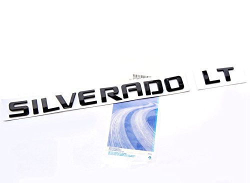 Yoaoo OEM Black Silverado LT Letter Emblem Badge Nameplate Replacement for Silverado 1500 2500HD 3500HD Shiny