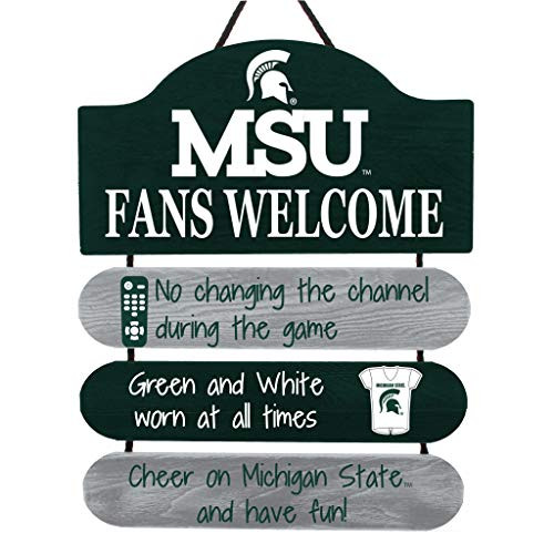 FOCO Michigan State Spartans NCAA Mancave Team Logo Man Cave Hanging Wall Sign